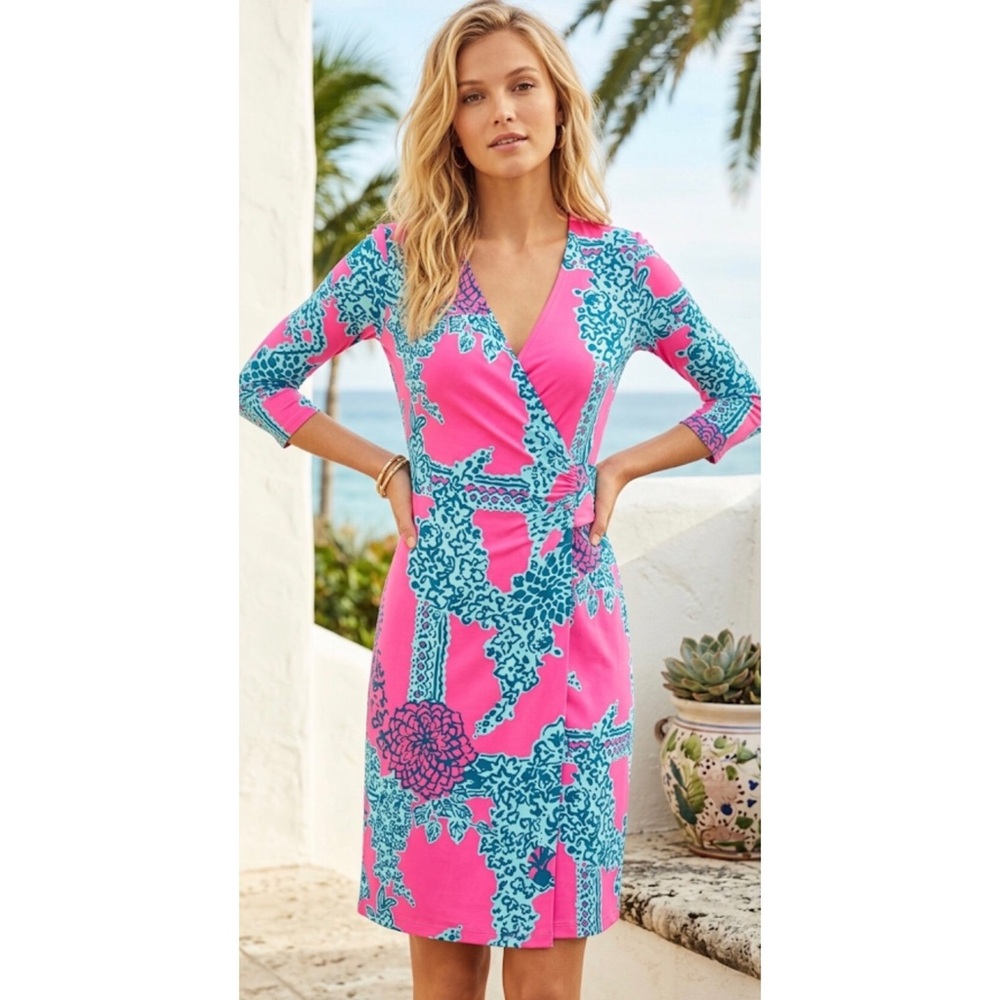 Lilly Pulitzer Yvette Dress Pink Pop on the Square